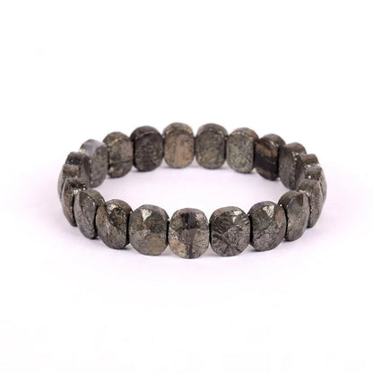 Astro Vedic Flat Beaded Pyrite Stone Bracelet