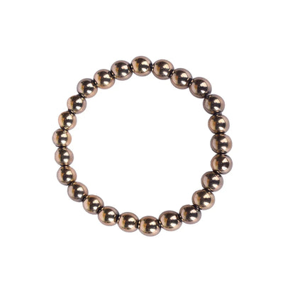 Astro Vedic Golden Pyrite Beaded Bracelet